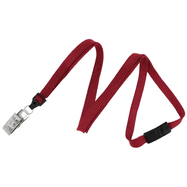 36" x 3/8" blank breakaway style tube lanyard with bulldog clip... from ASI 62088 IDProductsource