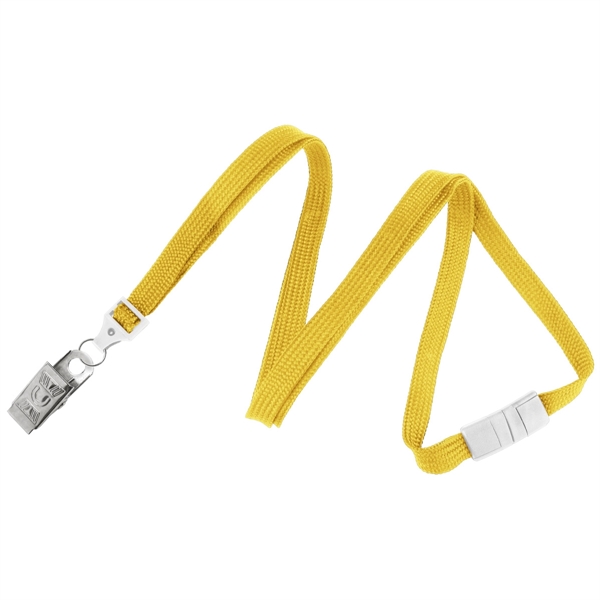 36" x 3/8" blank breakaway style tube lanyard with bulldog clip... from ASI 62088 IDProductsource