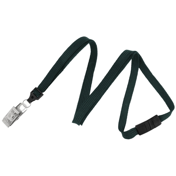 36" x 3/8" blank breakaway style tube lanyard with bulldog clip... from ASI 62088 IDProductsource