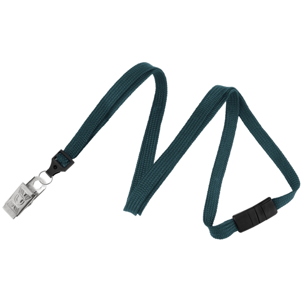 36" x 3/8" blank breakaway style tube lanyard with bulldog clip... from ASI 62088 IDProductsource