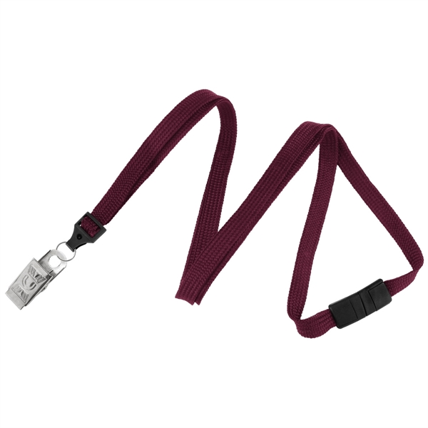 36" x 3/8" blank breakaway style tube lanyard with bulldog clip... from ASI 62088 IDProductsource