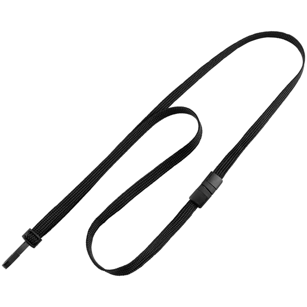 36" x 3/8" blank breakaway style tube lanyard with narrow plastic... from ASI 62088 IDProductsource