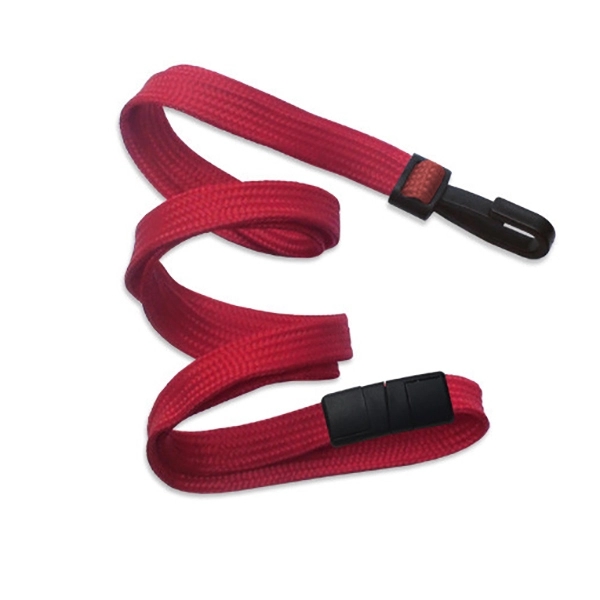 36" x 3/8" blank breakaway style tube lanyard with narrow plastic... from ASI 62088 IDProductsource