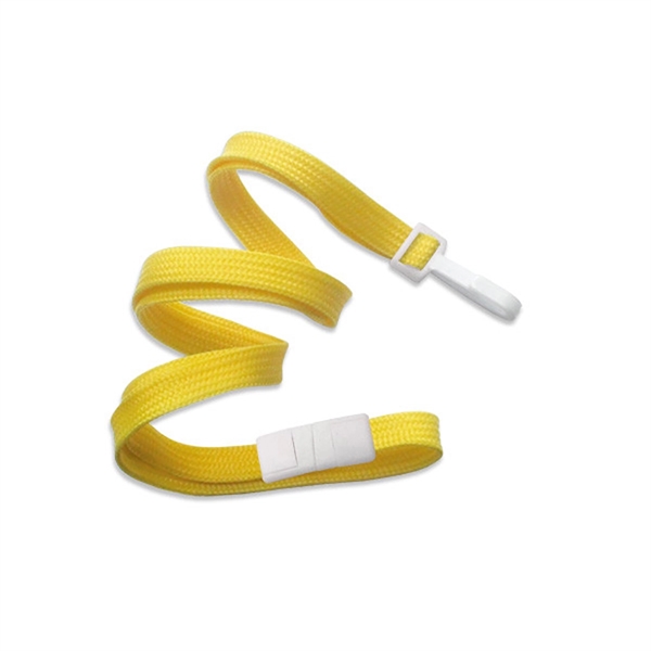 36" x 3/8" blank breakaway style tube lanyard with narrow plastic... from ASI 62088 IDProductsource
