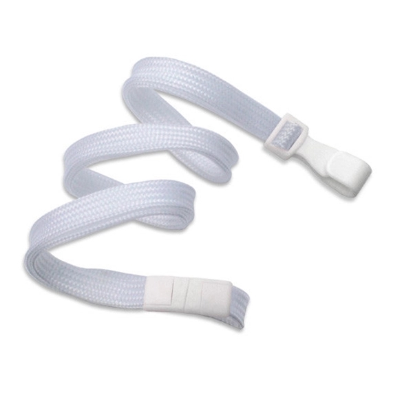 36" x 3/8" blank breakaway style tube lanyard with wide plastic... from ASI 62088 IDProductsource