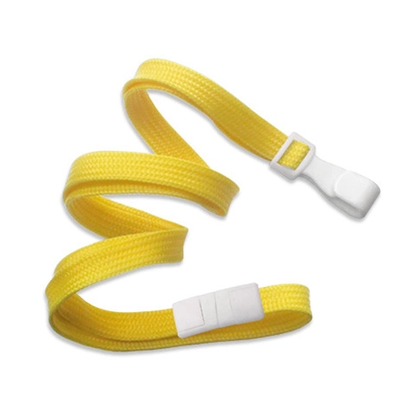 36" x 3/8" blank breakaway style tube lanyard with wide plastic... from ASI 62088 IDProductsource