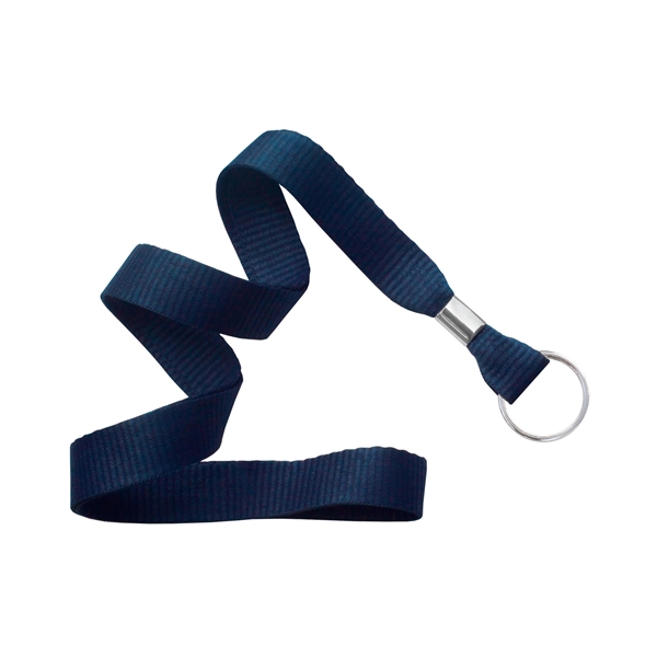 5/8" thick blank flat polyester lanyard with split ring in packs... from ASI 62088 IDProductsource