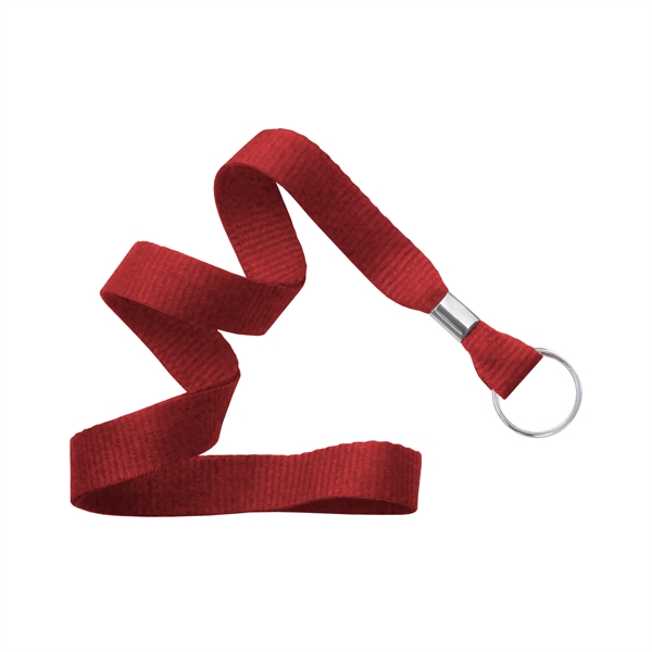 5/8" thick blank flat polyester lanyard with split ring in packs... from ASI 62088 IDProductsource