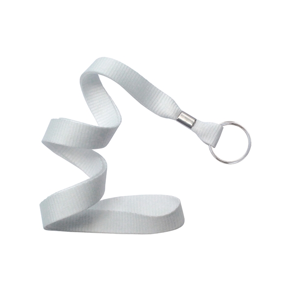 5/8" thick blank flat polyester lanyard with split ring in packs... from ASI 62088 IDProductsource