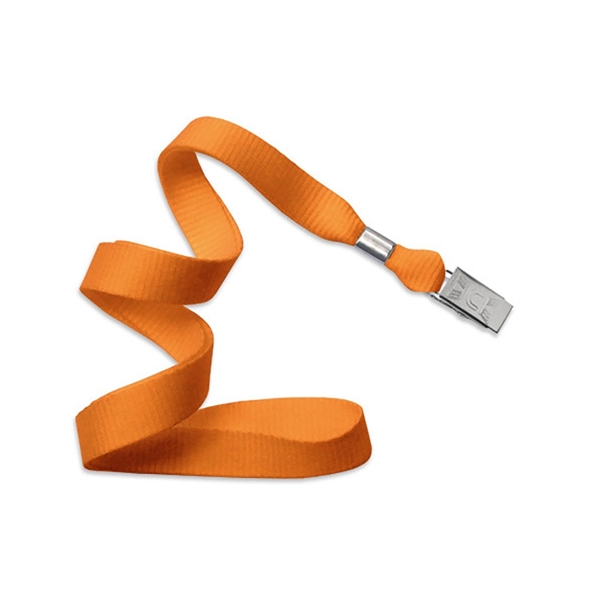 5/8" thick blank flat polyester lanyard with bulldog clip in packs... from ASI 62088 IDProductsource