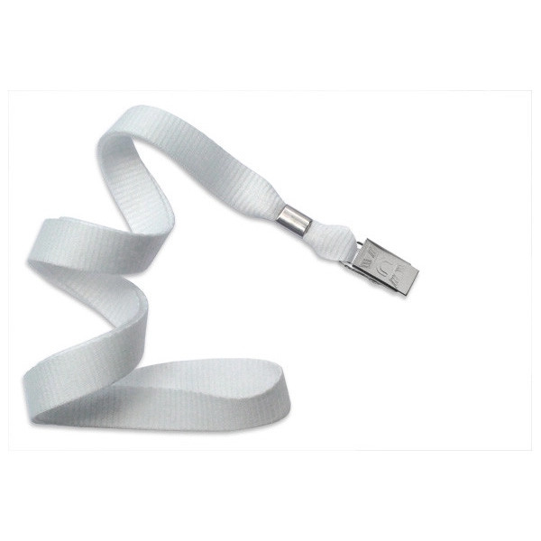5/8" thick blank flat polyester lanyard with bulldog clip in packs... from ASI 62088 IDProductsource