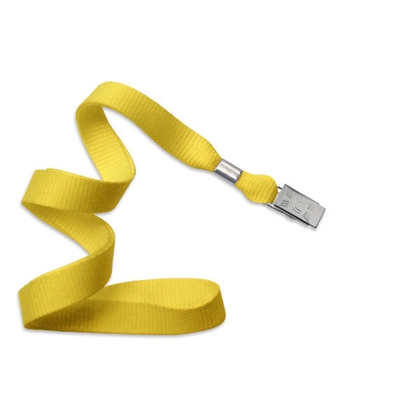 5/8" thick blank flat polyester lanyard with bulldog clip in packs... from ASI 62088 IDProductsource