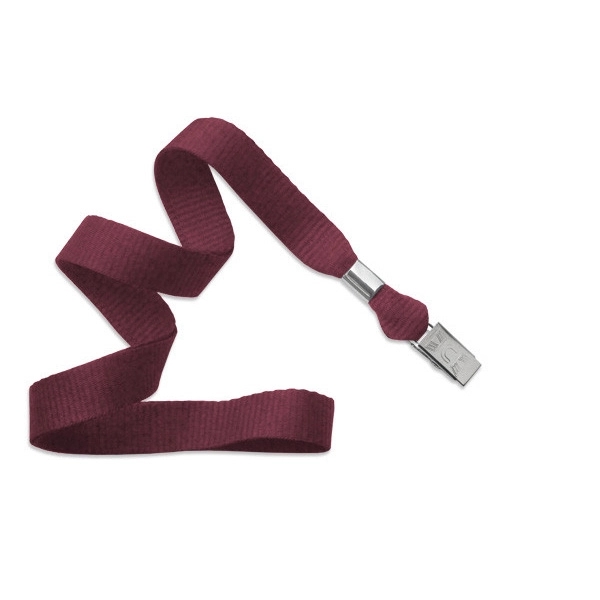 5/8" thick blank flat polyester lanyard with bulldog clip in packs... from ASI 62088 IDProductsource