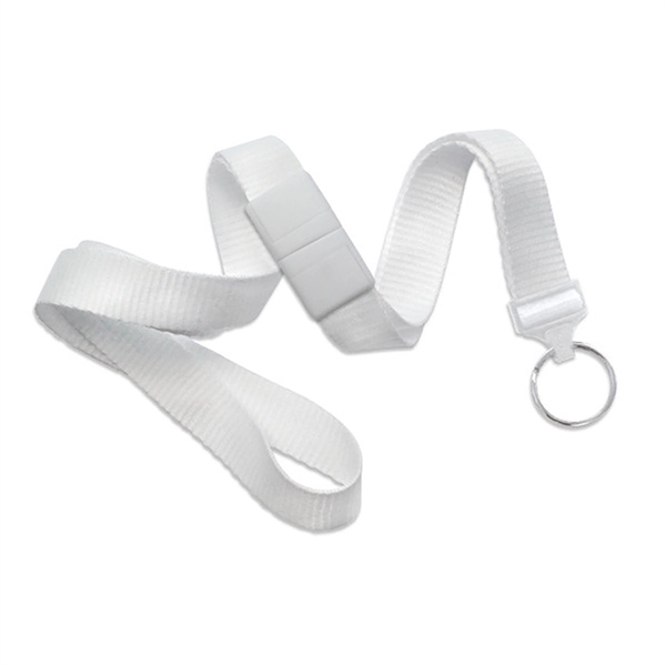 5/8" thick blank flat polyester breakaway lanyard with split ring in... from ASI 62088 IDProductsource