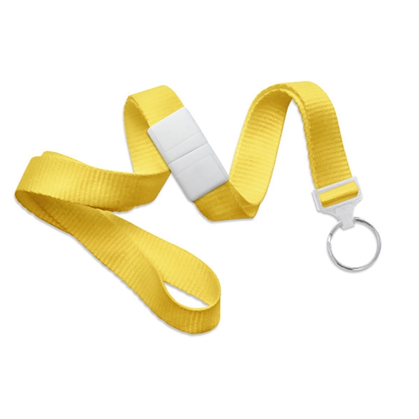 5/8" thick blank flat polyester breakaway lanyard with split ring in... from ASI 62088 IDProductsource