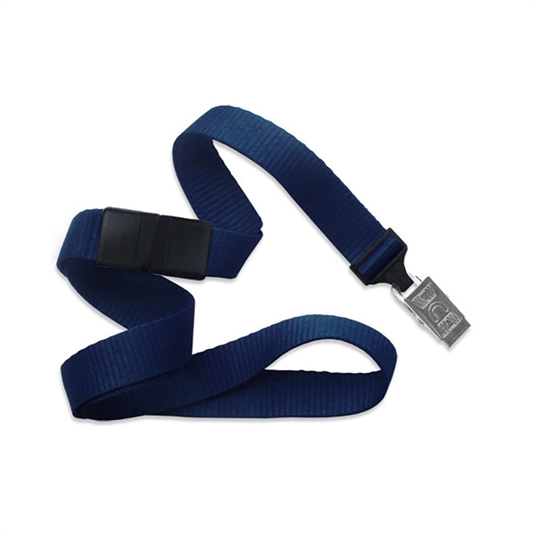 5/8" blank flat polyester breakaway lanyard with bulldog clip in packs... from ASI 62088 IDProductsource