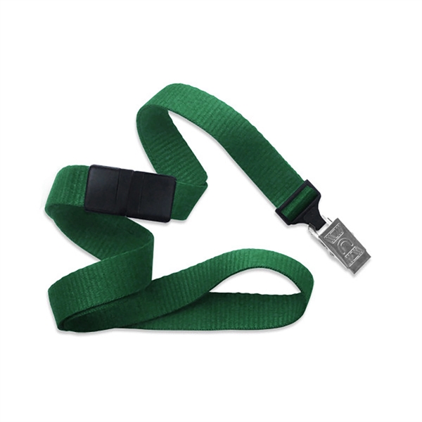 5/8" blank flat polyester breakaway lanyard with bulldog clip in packs... from ASI 62088 IDProductsource