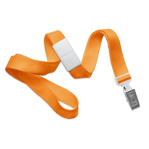 5/8" blank flat polyester breakaway lanyard with bulldog clip in packs... from ASI 62088 IDProductsource