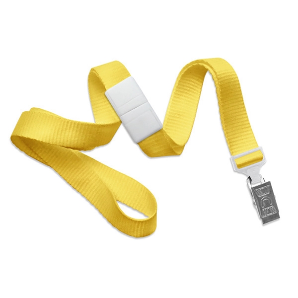 5/8" blank flat polyester breakaway lanyard with bulldog clip in packs... from ASI 62088 IDProductsource