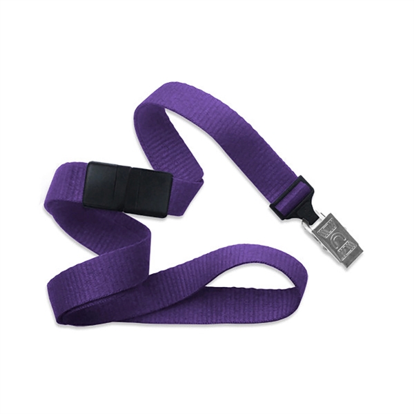 5/8" blank flat polyester breakaway lanyard with bulldog clip in packs... from ASI 62088 IDProductsource
