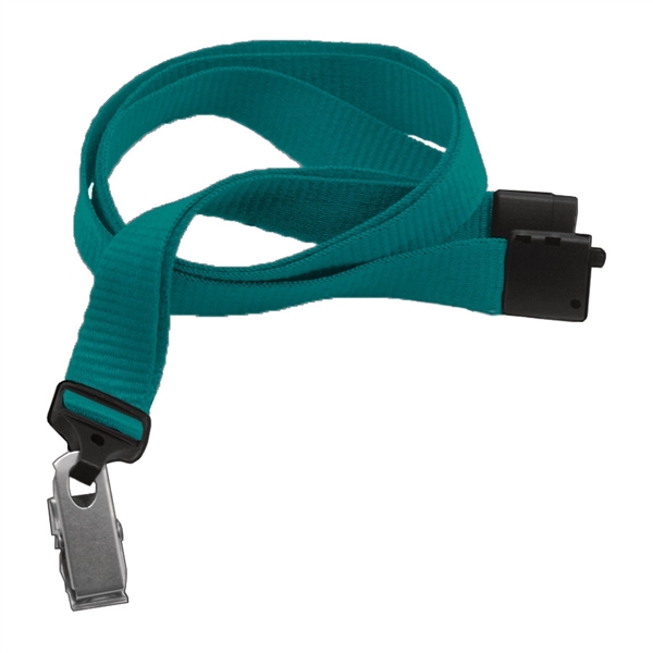 5/8" blank flat polyester breakaway lanyard with bulldog clip in packs... from ASI 62088 IDProductsource
