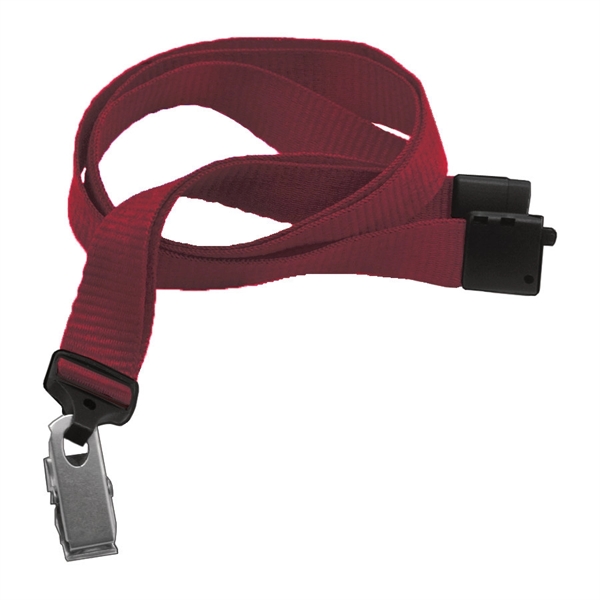 5/8" blank flat polyester breakaway lanyard with bulldog clip in packs... from ASI 62088 IDProductsource