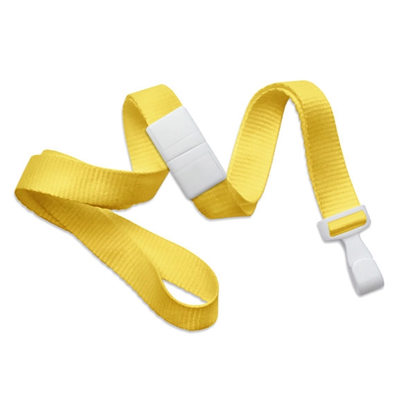 36" x 5/8" flat blank polyester breakaway lanyard with wide plastic... from ASI 62088 IDProductsource
