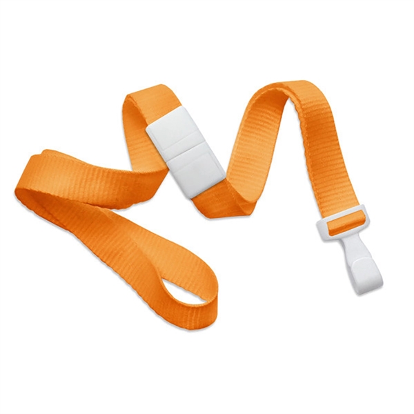 36" x 5/8" flat blank polyester breakaway lanyard with wide plastic... from ASI 62088 IDProductsource