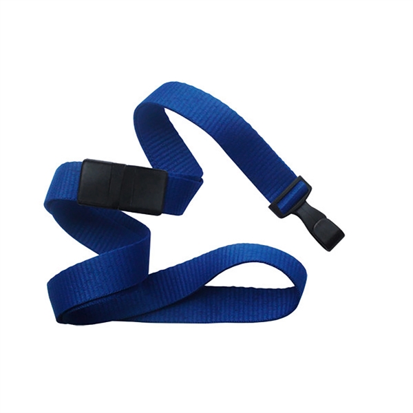 36" x 5/8" flat blank polyester breakaway lanyard with wide plastic... from ASI 62088 IDProductsource