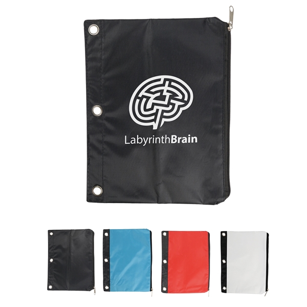 Sturdy poylester zippered pouch. Three hole punch ready.... from ASI 79840 The Proinnovative Line