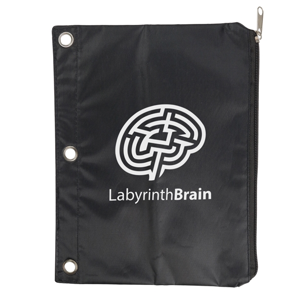 Sturdy poylester zippered pouch. Three hole punch ready.... from ASI 79840 The Proinnovative Line