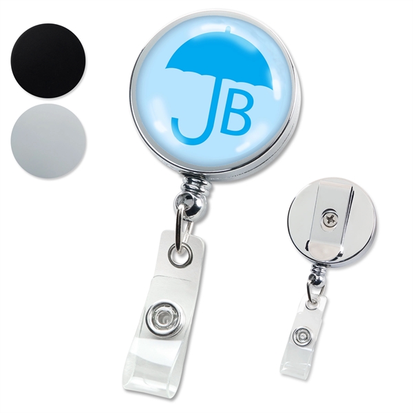 Durable metallic retractable badge reel really holds up to heavy-duty use.... from ASI 79898 Promovision / PROMOVISION