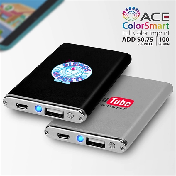 Slim Lithium-ion Power Bank features 3000mAh electric storage capacity and works... from ASI 30112 ACE Products