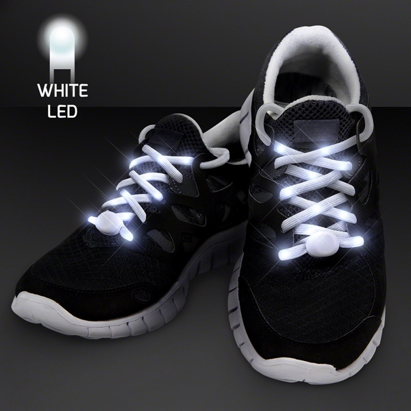 Blank or imprinted. Light Up Shoelaces for Night Runs Come With... from ASI 34194 ALightPromos / Alight Promotional Products
