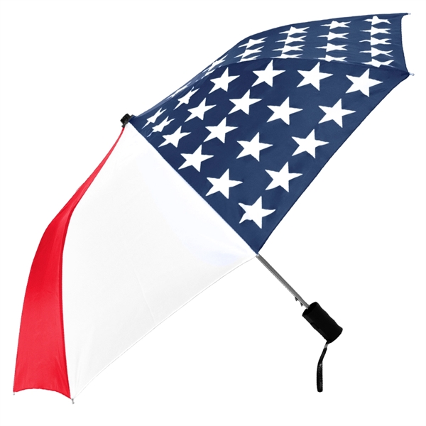 Patriotic design, automatic opening umbrella with 42" arc. Measures 15" long... from ASI 89955 StrombergBrand