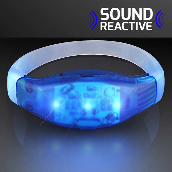 Blank or imprinted. Custom Sound Activated Light Up White LED Flashing... from ASI 34194 ALightPromos / Alight Promotional Products
