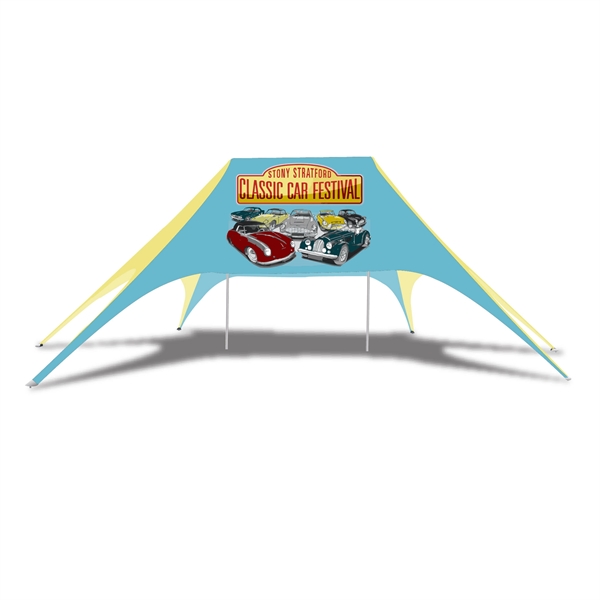 20 foot x 63 foot custom graphics polyester galaxy star tent.... from ASI 30442 Above & Beyond Advertising Products