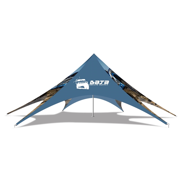 20 foot x 40 foot custom graphics polyester radial star tent.... from ASI 30442 Above & Beyond Advertising Products / PromoAdLine