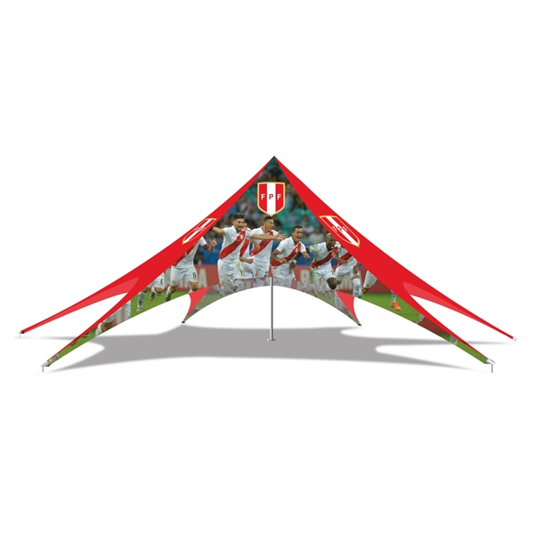 20 foot x 40 foot custom graphics polyester radial star tent.... from ASI 30442 Above & Beyond Advertising Products / PromoAdLine