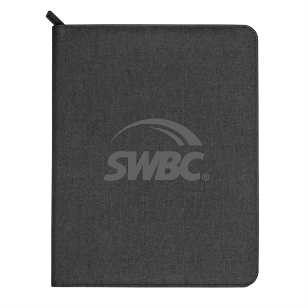 Cambridge wireless charging portfolio with removable powerbank, notepad, organization panel and... from ASI 88060 Snugz/USA Inc / Sweda®