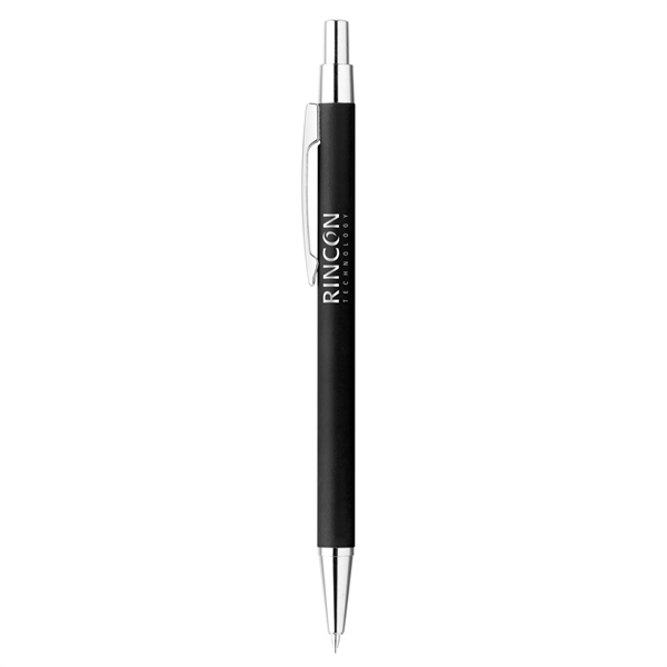 Plunger-action mechanical pencil with a soft-touch coating, silver accents, and a... from ASI 88060 Snugz/USA Inc / Sweda®