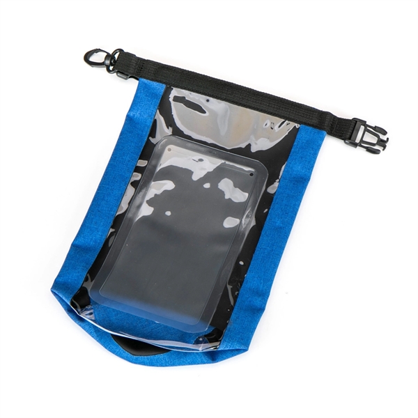 300 denier heathered polyester dry bag with a 2.5 L capacity... from ASI 88060 Snugz/USA Inc / Sweda®