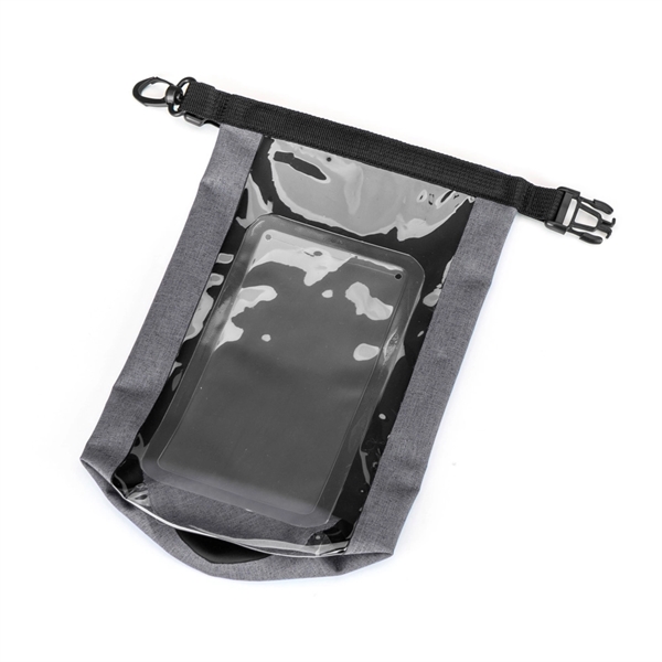 300 denier heathered polyester dry bag with a 2.5 L capacity... from ASI 88060 Snugz/USA Inc / Sweda®