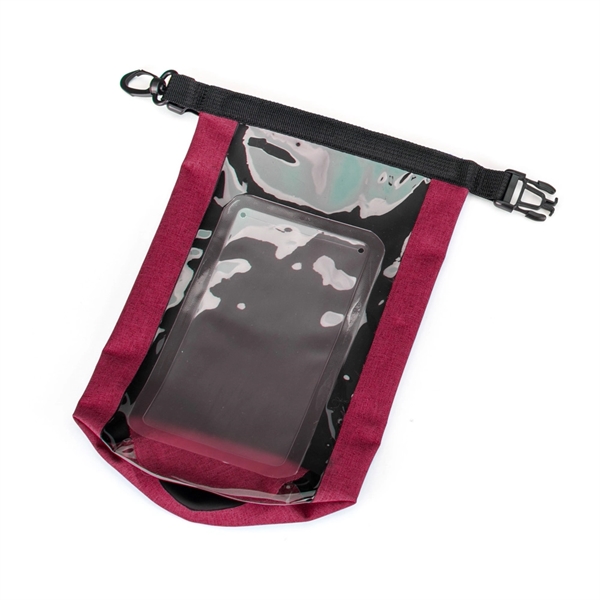 300 denier heathered polyester dry bag with a 2.5 L capacity... from ASI 88060 Snugz/USA Inc / Sweda®