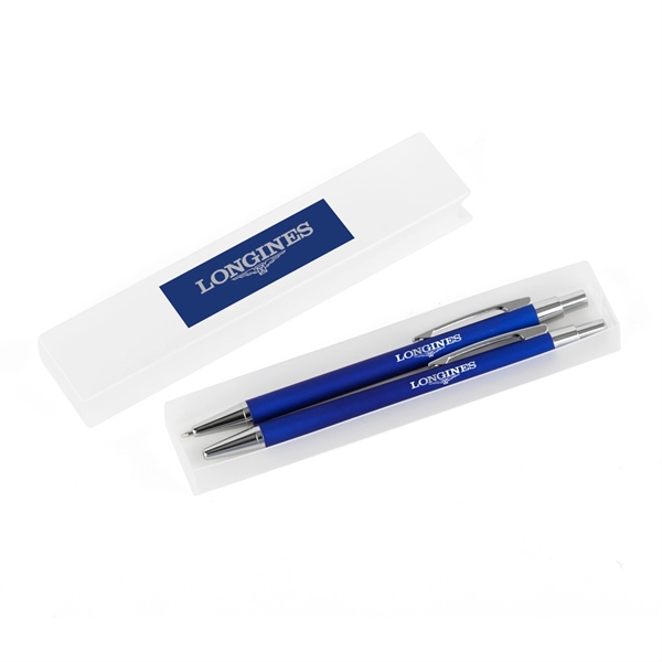 Three-piece Derby set with a soft-touch pen and mechanical pencil packaged... from ASI 88060 Snugz/USA Inc / Sweda®