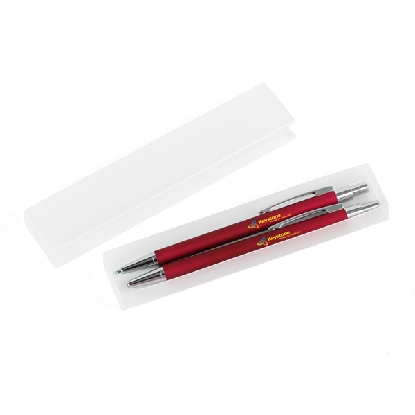 Three-piece Derby set with a soft-touch pen and mechanical pencil packaged... from ASI 88060 Snugz/USA Inc / Sweda®