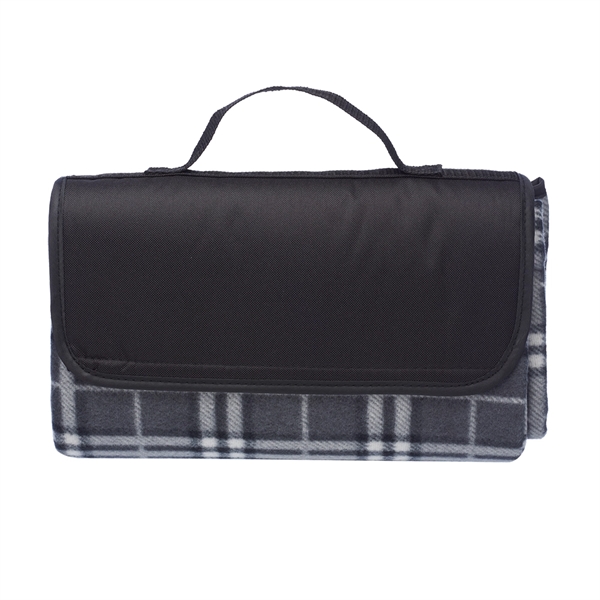 Brookhaven roll up picnic blanket made of polyester fleece with black... from ASI 39552 BEL Promo