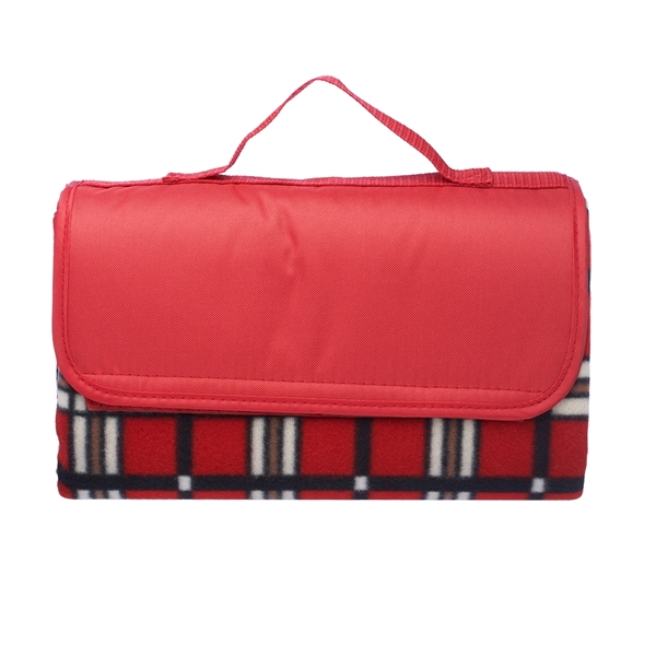 Brookhaven roll up picnic blanket made of polyester fleece with black... from ASI 39552 BEL Promo