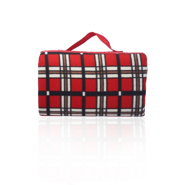 Brookhaven roll up picnic blanket made of polyester fleece with black... from ASI 39552 BEL Promo