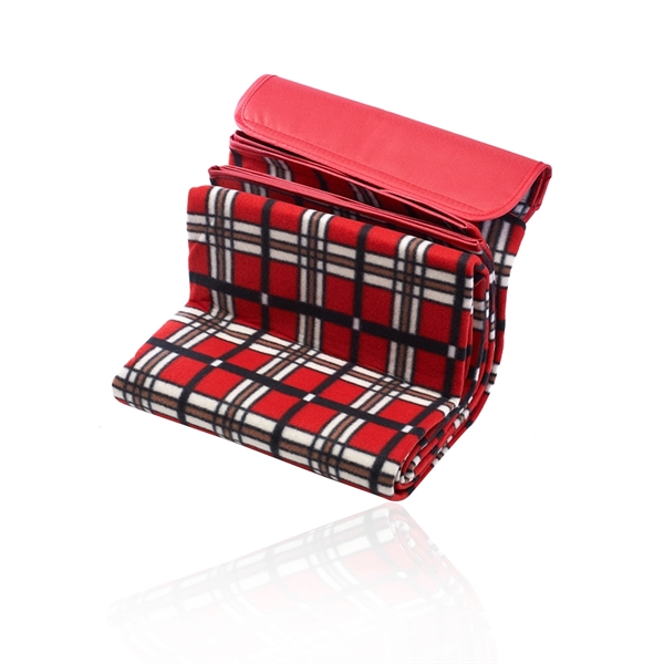 Brookhaven roll up picnic blanket made of polyester fleece with black... from ASI 39552 BEL Promo